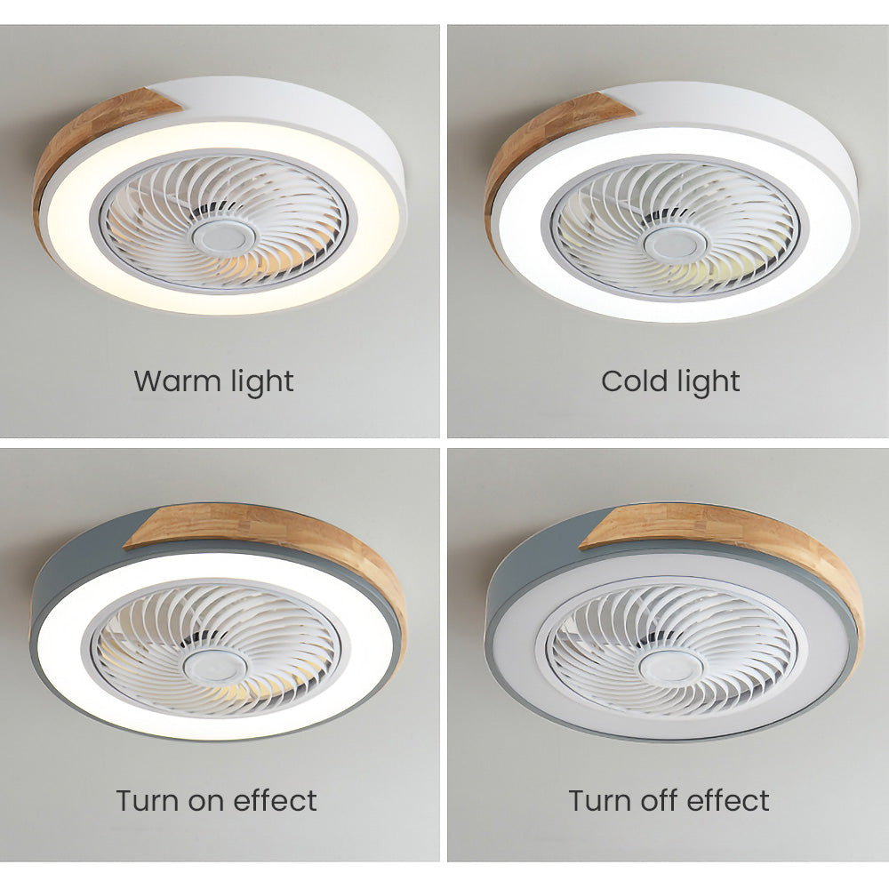 Boreal Timber Ceiling Fan with Energy-Saving LED Light and Wooden Blades - OpalDwell