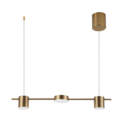 Lyria Drum Pendant Light, Black Gold Finish, 3-5 Lights OpalDwell