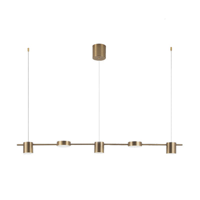 Lyria Drum Pendant Light, Black Gold Finish, 3-5 Lights OpalDwell