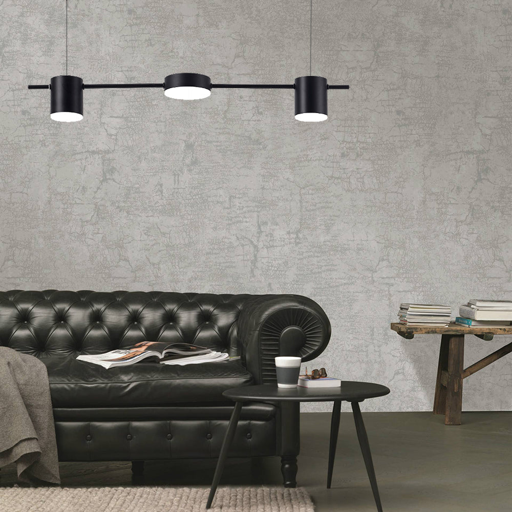 Lyria Drum Pendant Light, Black Gold Finish, 3-5 Lights OpalDwell