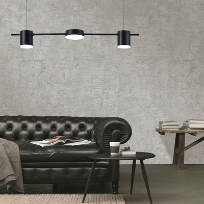 Lyria Drum Pendant Light, Black Gold Finish, 3-5 Lights OpalDwell