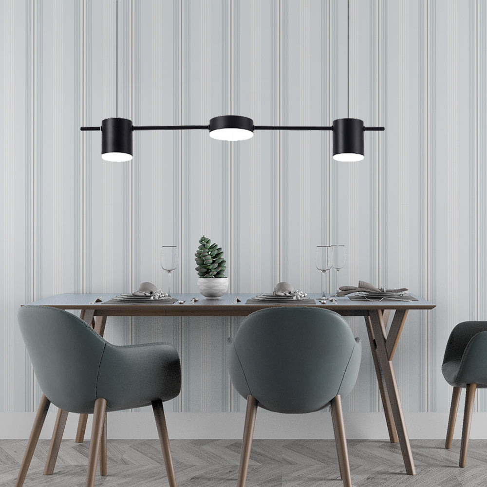 Lyria Drum Pendant Light, Black Gold Finish, 3-5 Lights OpalDwell