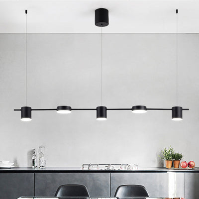 Lyria Drum Pendant Light, Black Gold Finish, 3-5 Lights OpalDwell