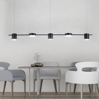 Lyria Drum Pendant Light, Black Gold Finish, 3-5 Lights OpalDwell