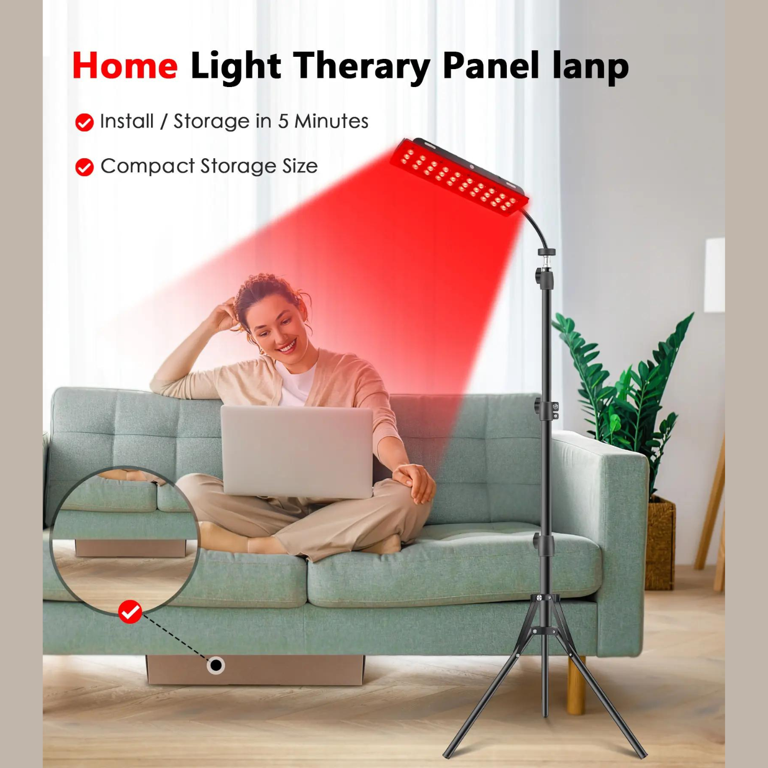 AstraLuma Floor Lamp Red and Infrared LED Therapy Light for Precise Treatments OpalDwell