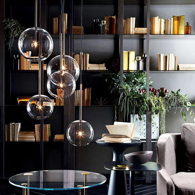 Aurelia Sphere Glass Pendant Light Medieval Inspired - OpalDwell
