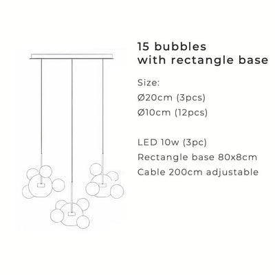 Nordic Snowball Glass Chandelier With Matte Or Clear Orbs - OpalDwell