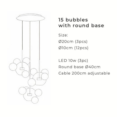 Nordic Snowball Glass Chandelier With Matte Or Clear Orbs - OpalDwell