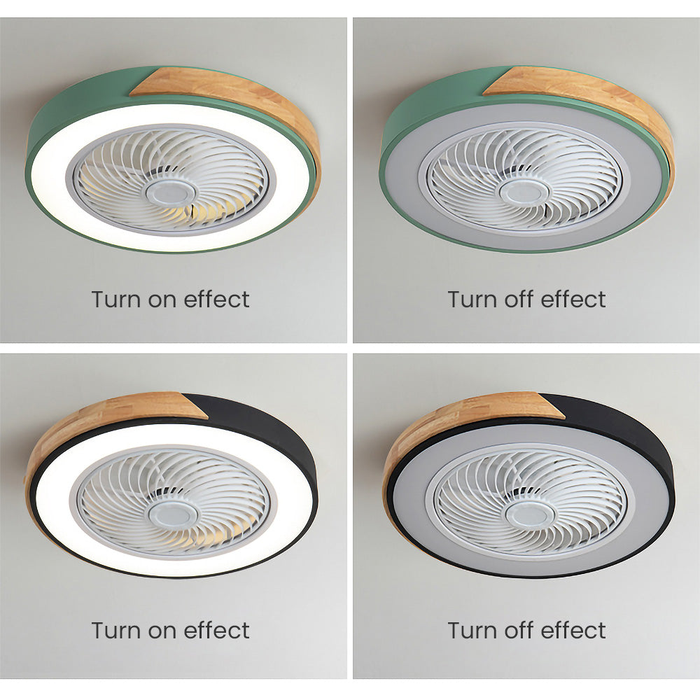 Boreal Timber Ceiling Fan with Energy-Saving LED Light and Wooden Blades - OpalDwell