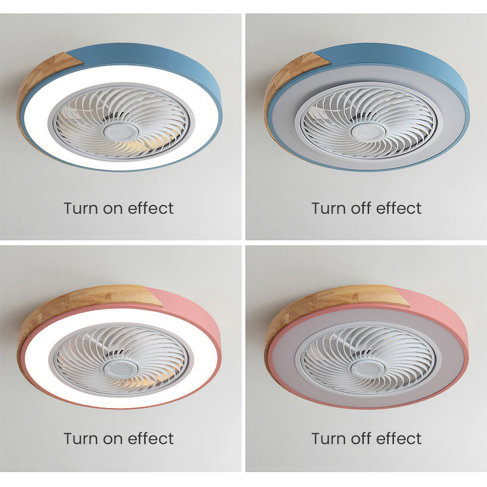 Boreal Timber Ceiling Fan with Energy-Saving LED Light and Wooden Blades - OpalDwell