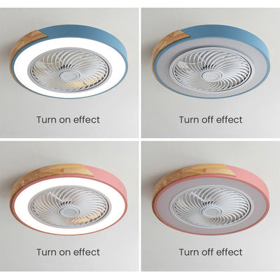 Boreal Timber Ceiling Fan with Energy-Saving LED Light and Wooden Blades - OpalDwell