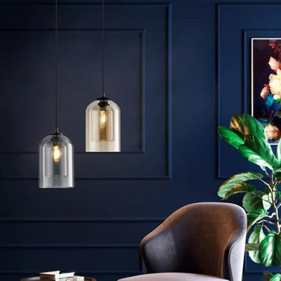 AeroLumen Glass Pendant Light Minimalist Hanging Lamp - OpalDwell