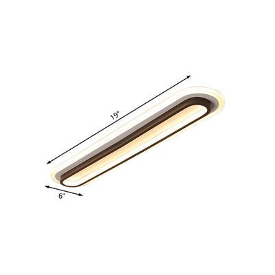 Oval LED Ceiling Light Black or White with Acrylic Diffuser - OpalDwell