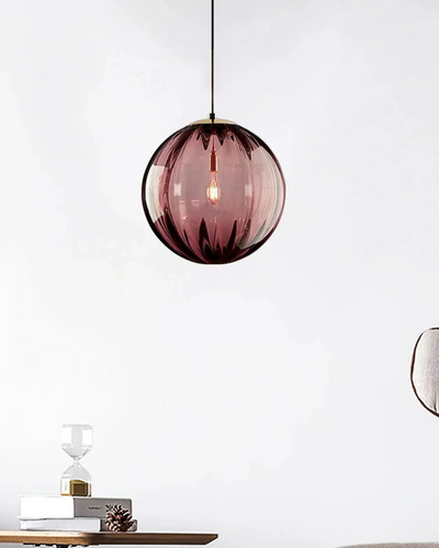 VeraLux Amber Glass Pendant Ceiling Light Vintage Warmth - OpalDwell