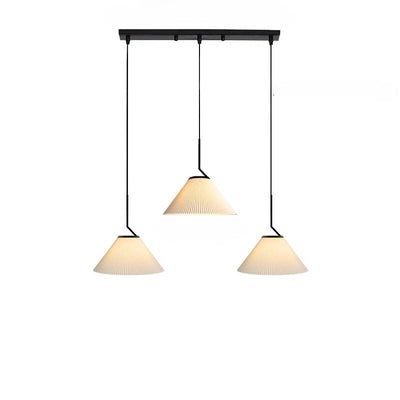 Caelara Soft Pleated Ceiling Pendant Light In Cream - OpalDwell