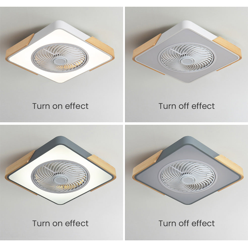 Boreal Timber Ceiling Fan with Energy-Saving LED Light and Wooden Blades - OpalDwell