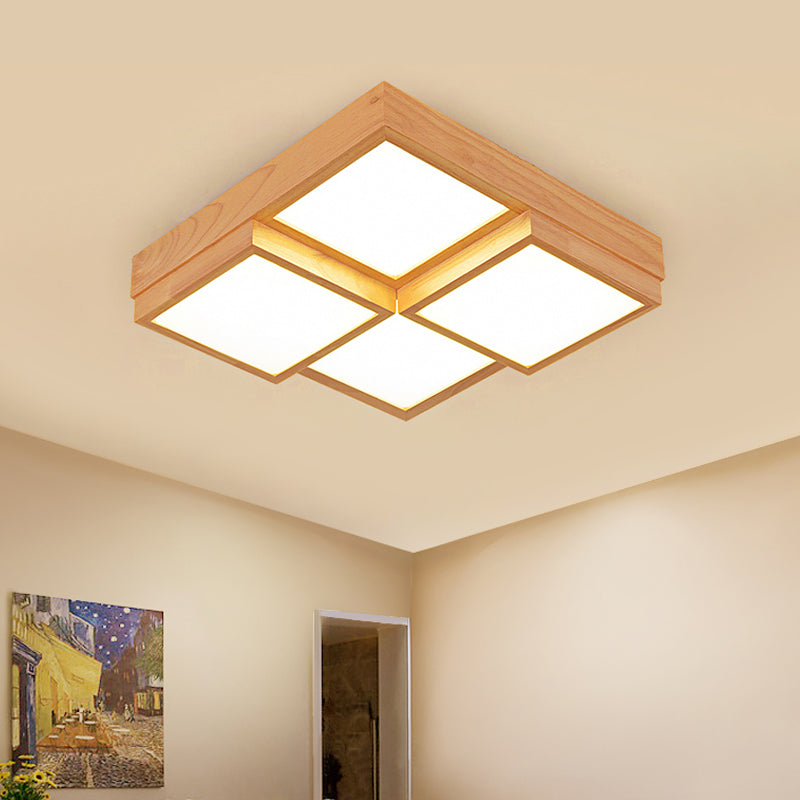 TimberLume Wood Ceiling Lamp - Elegant Multi-Light Fixture - OpalDwell