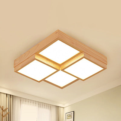 TimberLume Wood Ceiling Lamp - Elegant Multi-Light Fixture - OpalDwell