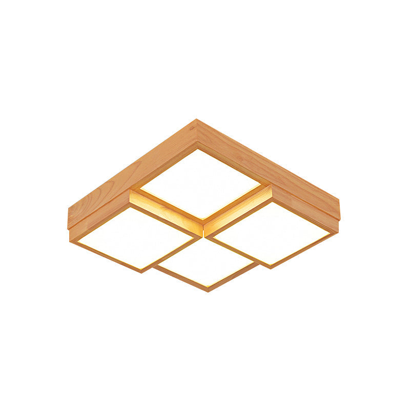TimberLume Wood Ceiling Lamp - Elegant Multi-Light Fixture - OpalDwell