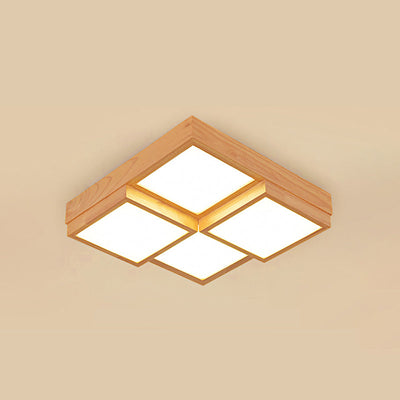TimberLume Wood Ceiling Lamp - Elegant Multi-Light Fixture - OpalDwell