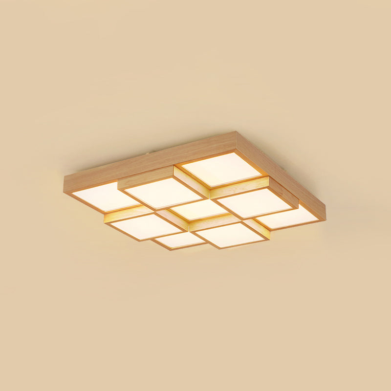 TimberLume Wood Ceiling Lamp - Elegant Multi-Light Fixture - OpalDwell