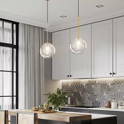 Aurelia Sphere Glass Pendant Light Medieval Inspired - OpalDwell