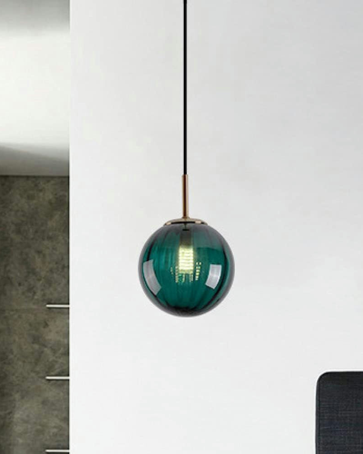 VeraLux Amber Glass Pendant Ceiling Light Vintage Warmth - OpalDwell