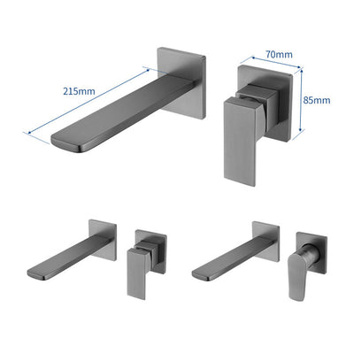 AstraLine Concealed Wall-Mount Sink Faucet, Single-Handle Minimalist Design OpalDwell