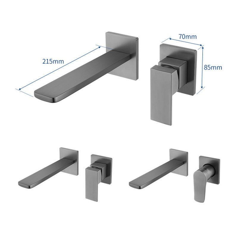 AstraLine Concealed Wall-Mount Sink Faucet, Single-Handle Minimalist Design OpalDwell