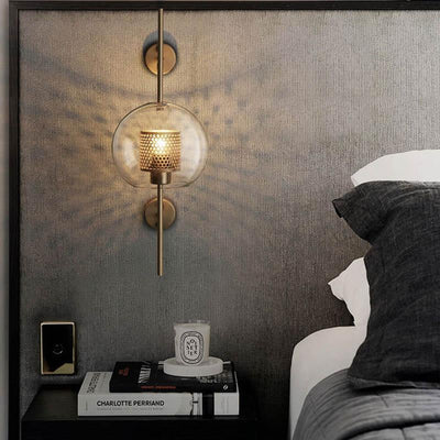 LumaHex Honeycomb Orb Wall Sconce With Warm Gold Glow - OpalDwell