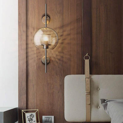 LumaHex Honeycomb Orb Wall Sconce With Warm Gold Glow - OpalDwell