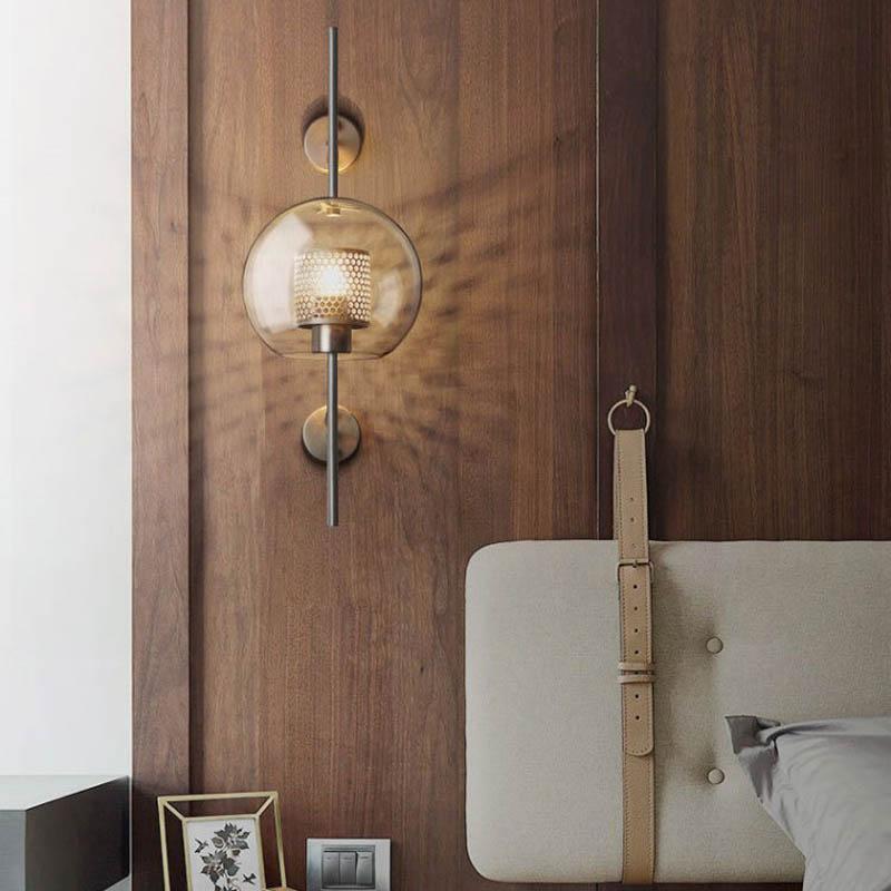 LumaHex Honeycomb Orb Wall Sconce With Warm Gold Glow - OpalDwell
