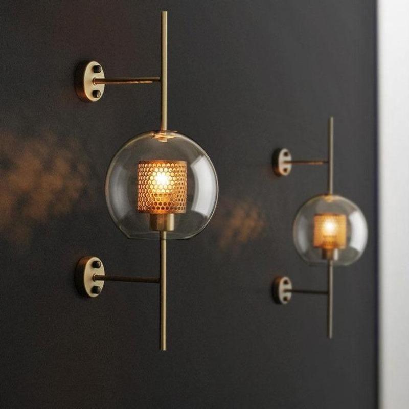 LumaHex Honeycomb Orb Wall Sconce With Warm Gold Glow - OpalDwell