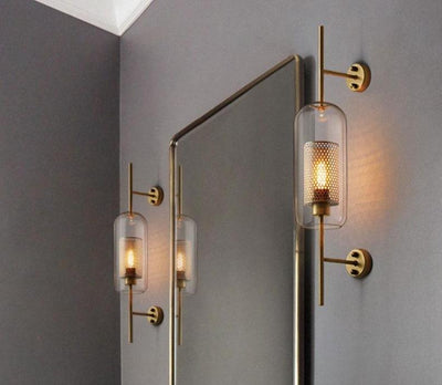 LumaHex Honeycomb Orb Wall Sconce With Warm Gold Glow - OpalDwell