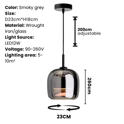 Arden Black Glass Pendant Light For Kitchen Island & Dining OpalDwell