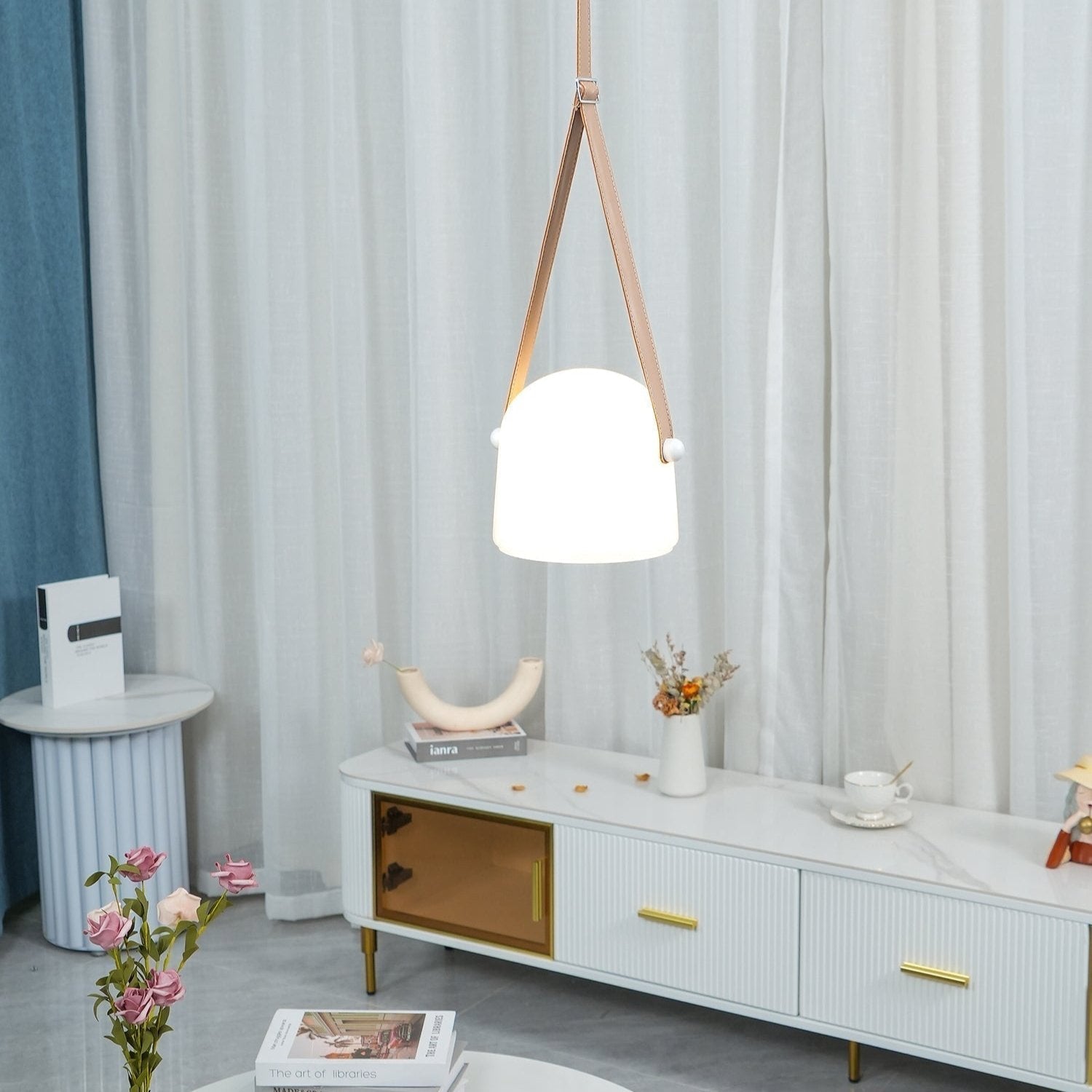 AerisLume | Modern Glass and Metal Pendant Lamp for Homes - OpalDwell