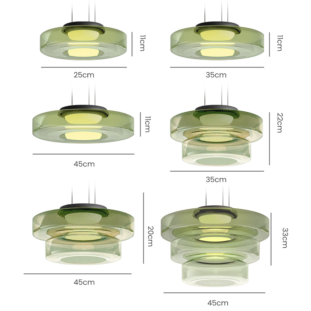 Asteron Glass Pendant Light in Bauhaus Style Ceiling Lamp OpalDwell