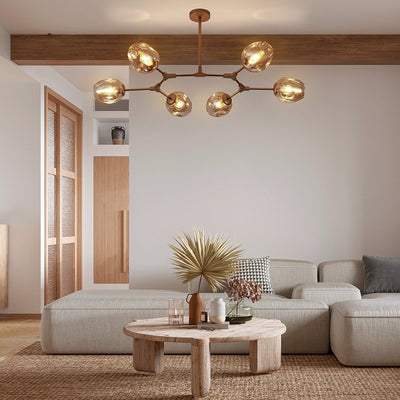 NovaRay Glass Pendant Lamp Adjustable LED Warm Light - OpalDwell