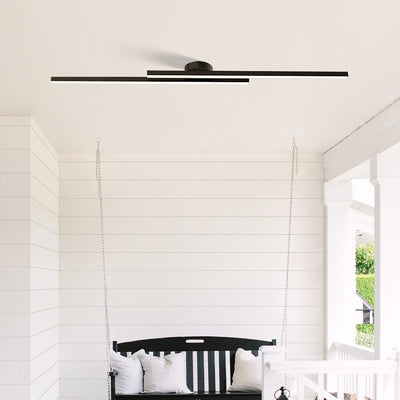 LumenVale Minimalist Aluminum LED Semi Flush Ceiling Light For Living Rooms OpalDwell