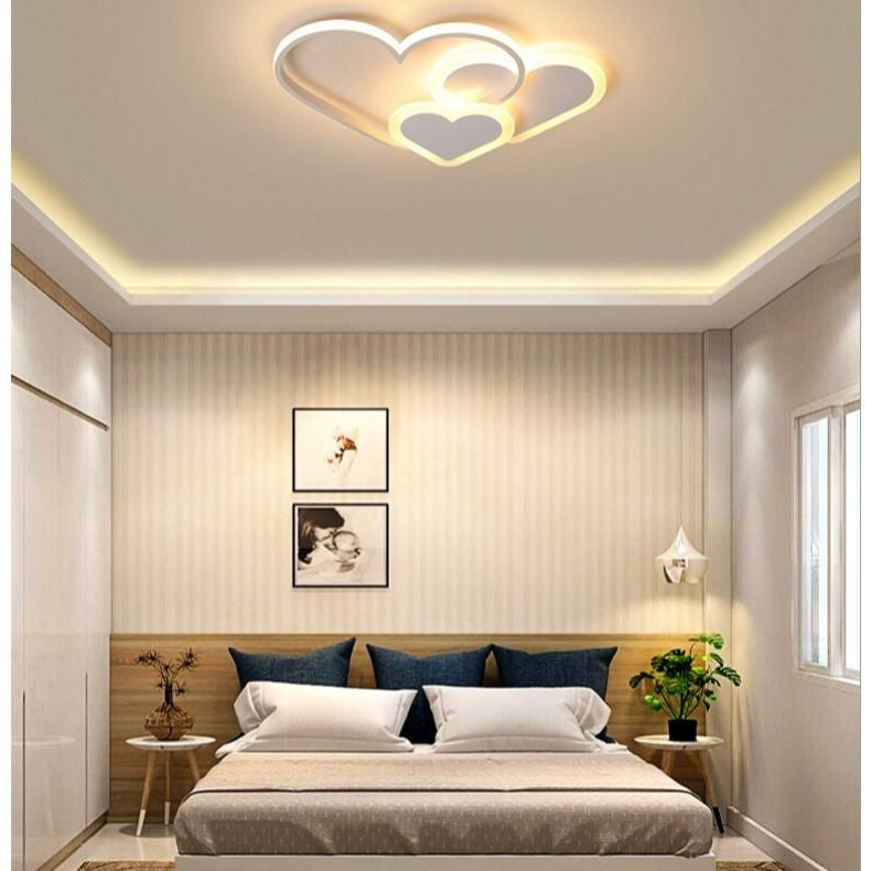 PetalGlow Soft Heart Bright Ceiling Lamp for Kids' Rooms - OpalDwell