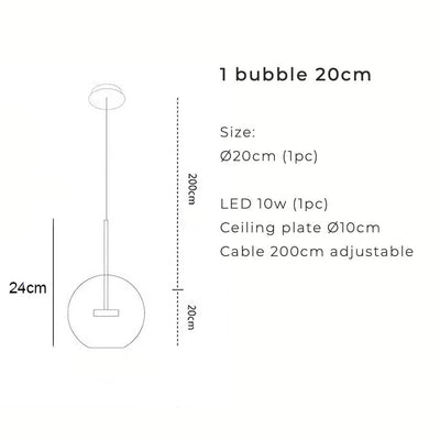 Nordic Snowball Glass Chandelier With Matte Or Clear Orbs - OpalDwell
