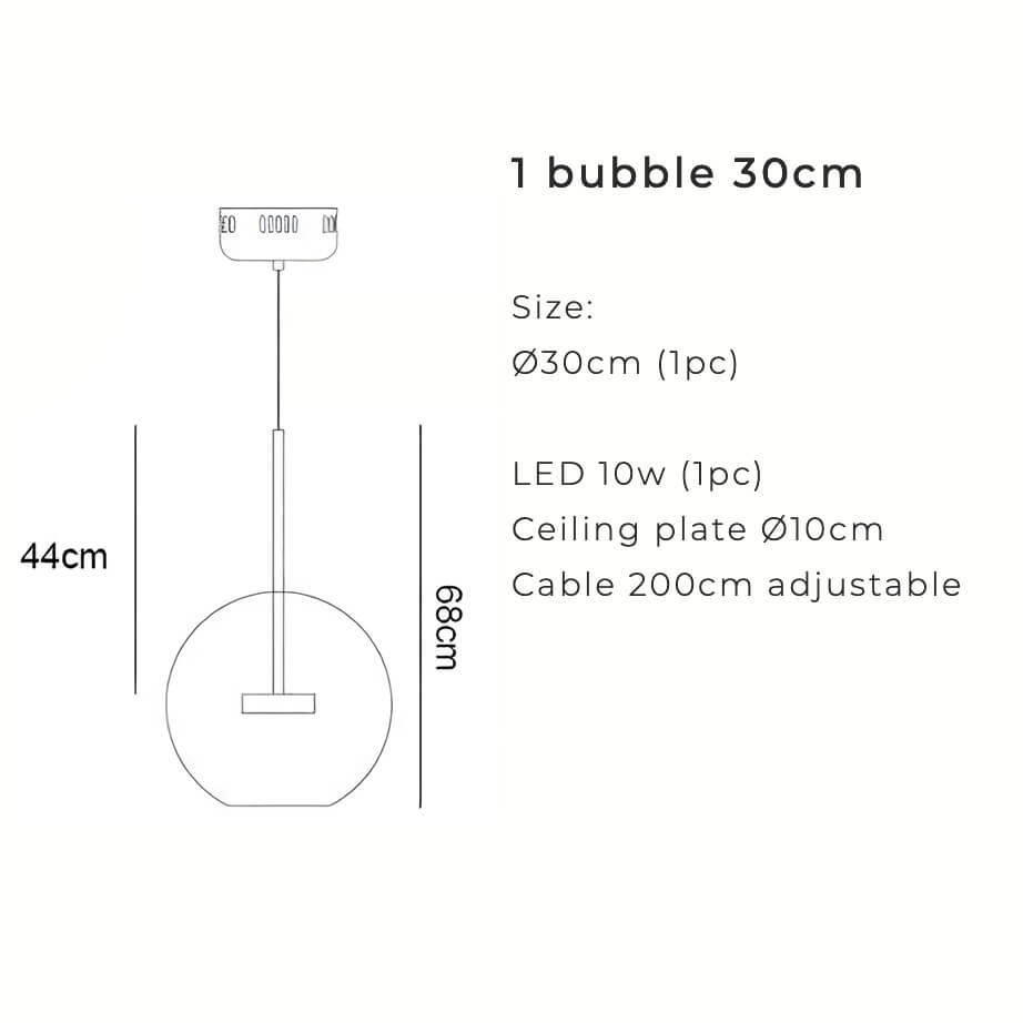 Nordic Snowball Glass Chandelier With Matte Or Clear Orbs - OpalDwell