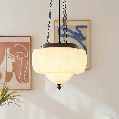 Modern white minimalist pendant light | OpalDwell - OpalDwell