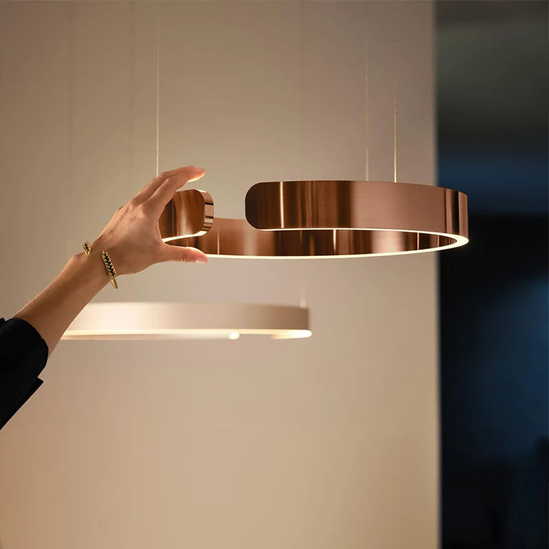 LumaCircle LED Pendant Light for Living and Dining Areas OpalDwell