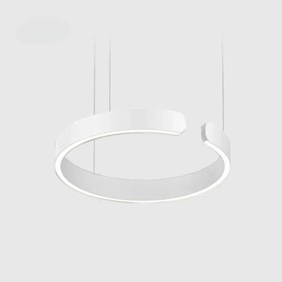 LyraHalo Round LED Pendant Light With Metal Construction For Living And Dining OpalDwell