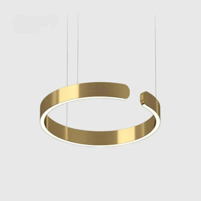 LyraHalo Round LED Pendant Light With Metal Construction For Living And Dining OpalDwell