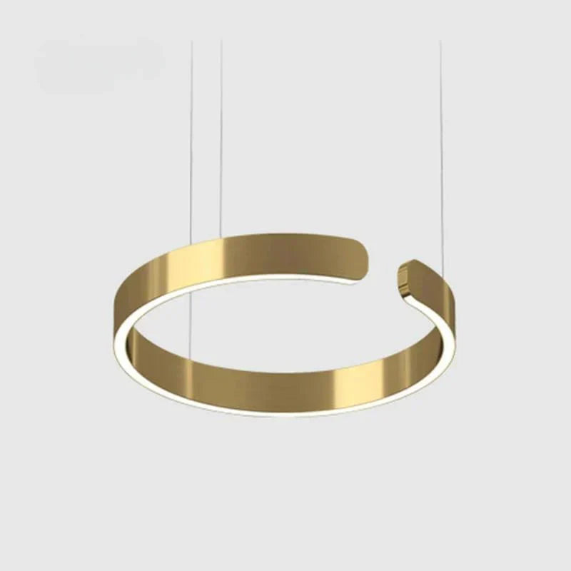 LyraHalo Round LED Pendant Light With Metal Construction For Living And Dining OpalDwell
