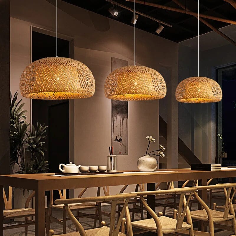 Basket Lampshade in Bamboo - OpalDwell