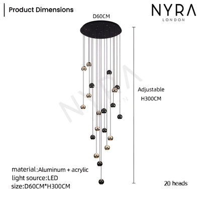 Avella Raindrop Glass Chandelier - OpalDwell