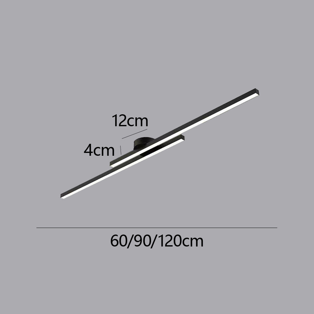 LumenVale Minimalist Aluminum LED Semi Flush Ceiling Light For Living Rooms OpalDwell